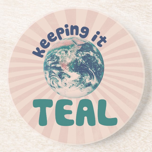 Posavasos Mantenerla verde azulada (Frente)