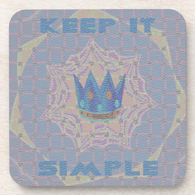 Posavasos Manténgalo Simple: Pastel Royal Clarity Pattern Ar (Frente)
