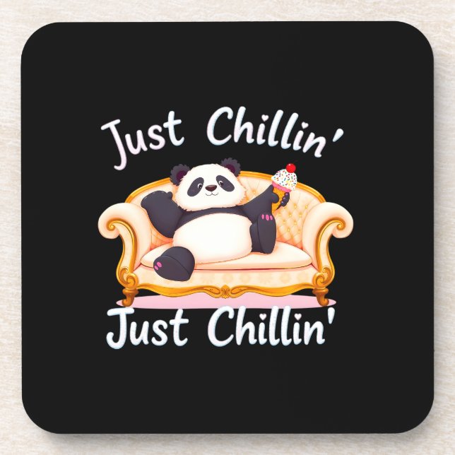 Posavasos Manténgase tranquilo y chillón con helado (Frente)