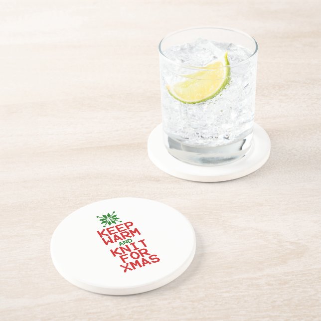 Posavasos Mantente cálido y amable con los navideños (Lado)