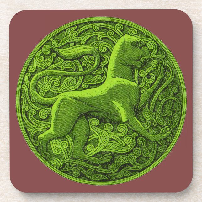 Posavasos manticore en verde (Frente)