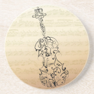 Posavasos Manuscrito de Bach del garrapatos del violín