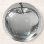 Posavasos manzana lujosa de vidrio<br><div class="desc">manzana cristalina translúcida</div>
