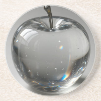 Posavasos manzana lujosa de vidrio