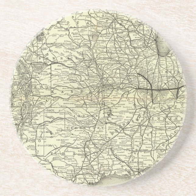 Posavasos Map Ohio y Mississippi Railway (Frente)