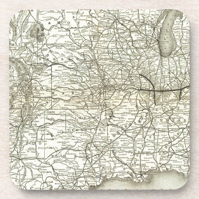 Posavasos Map Ohio y Mississippi Railway (Frente)