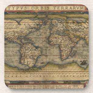 Posavasos Mapa antiguo del mundo