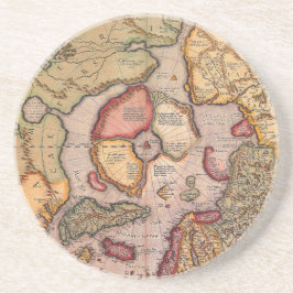 Posavasos Mapa antiguo del Polo Norte por Mercator