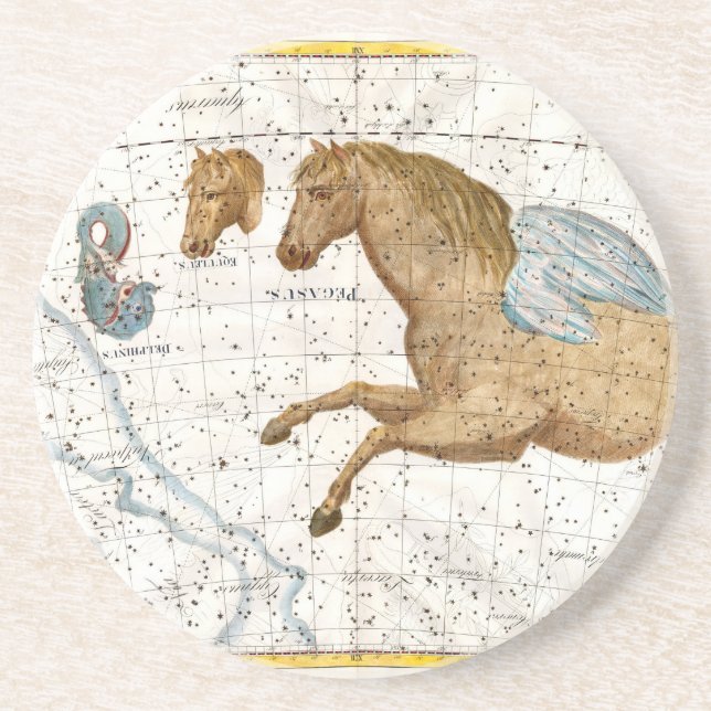 Posavasos Mapa celeste Pegasus (Frente)