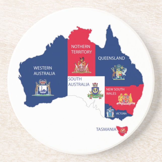 Posavasos Mapa de Australia (Frente)