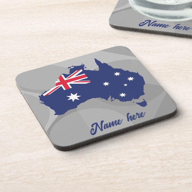 POSAVASOS MAPA DE AUSTRALIA Y AZUL DE BANDERA (Lado Izquierdo)