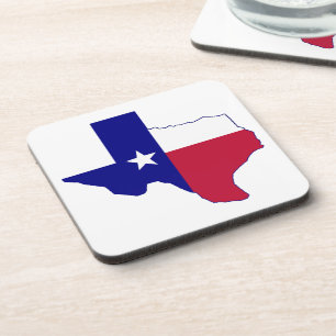 Posavasos Mapa de bandera de Texas