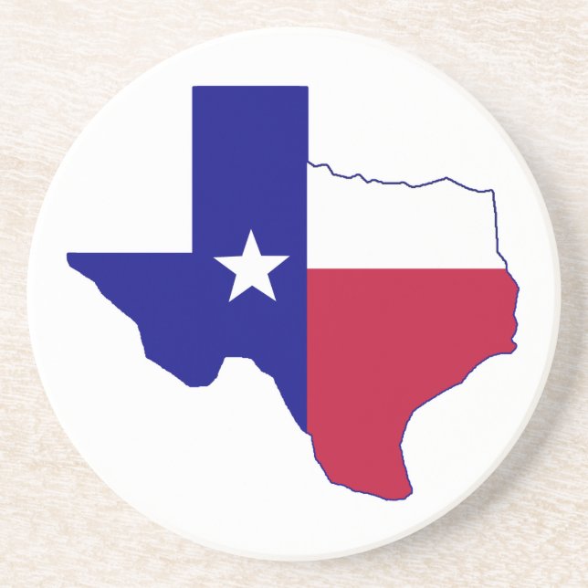 Posavasos Mapa de bandera de Texas (Frente)