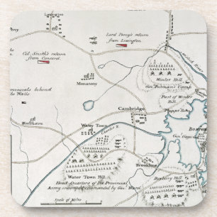 POSAVASOS MAPA DE BOSTON-CONCORD, 1775