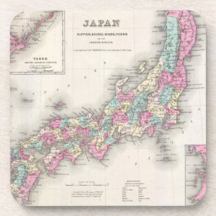 Posavasos Mapa de época de Japón (1855)