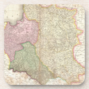 Posavasos Mapa de época de Polonia (1818)