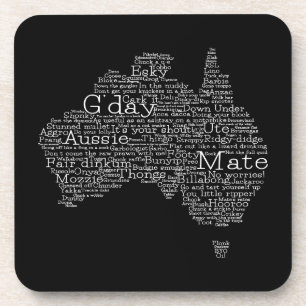 Posavasos Mapa de jerga de Australia