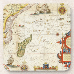 Posavasos Mapa de la África del Este y de Madagascar, 1596