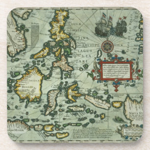 Posavasos Mapa de los indies del este, pub. 1635 en