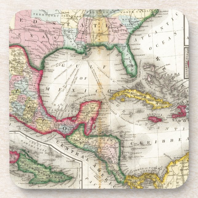 Posavasos Mapa De México, Centroamérica (Frente)