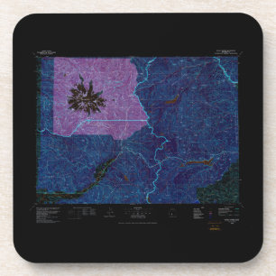 Posavasos Mapa de Topo del USGS Estado de Washington WA Mont