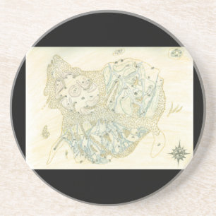 Posavasos Mapa de Trino sin etiquetar
