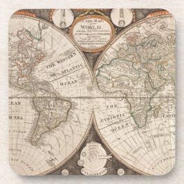 Posavasos Mapa del Antiguo Mundo 1799