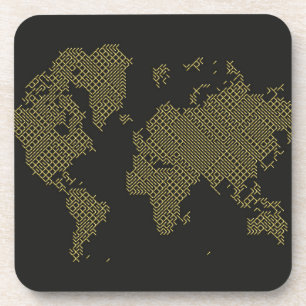 Posavasos Mapa del mundo de Digitaces