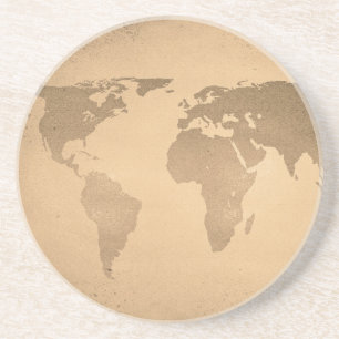Posavasos Mapa del mundo de la cosecha