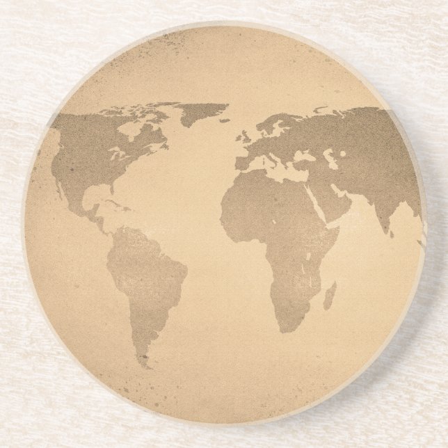 Posavasos Mapa del mundo de la cosecha (Frente)