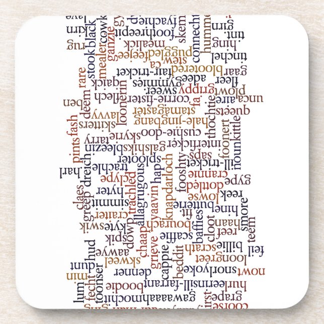 Posavasos Mapa dórico de la palabra (Frente)