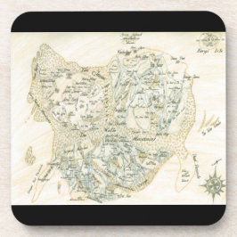 Posavasos Mapa etiquetado de Trino