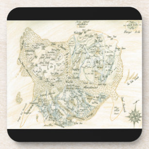 Posavasos Mapa etiquetado de Trino