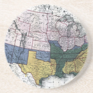 POSAVASOS MAPA: GUERRA CIVIL, 1864