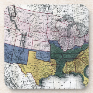 POSAVASOS MAPA: GUERRA CIVIL, 1864
