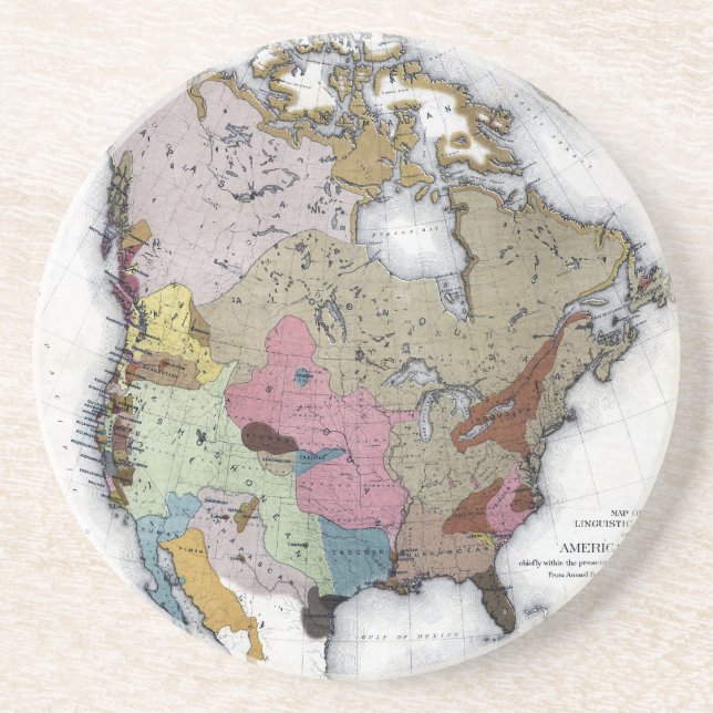 POSAVASOS MAPA: INDIOS AMERICANOS 3 (Frente)