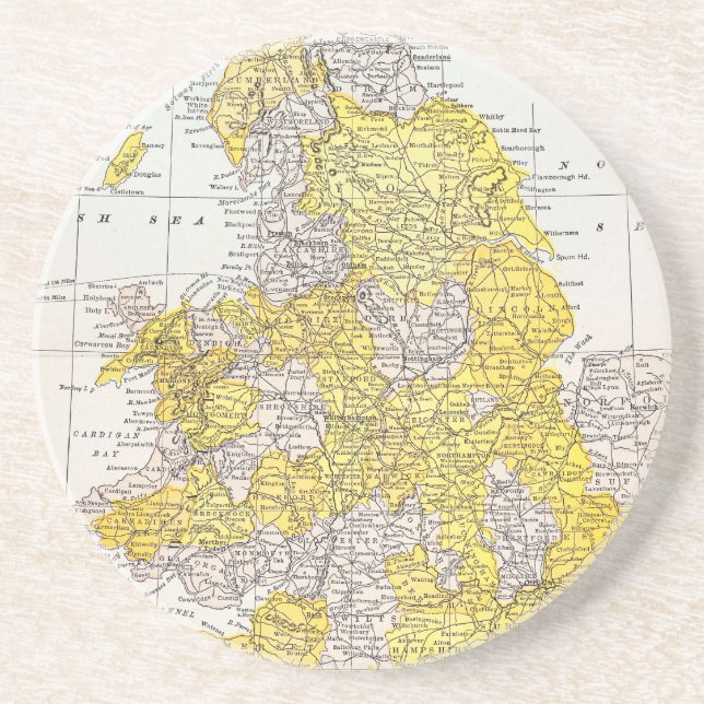 POSAVASOS MAPA: INGLATERRA Y PAÍS DE GALES (Frente)