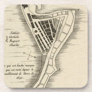 POSAVASOS MAPA: JAMAICA, 1755