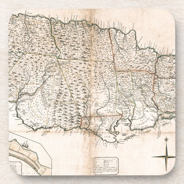 POSAVASOS MAPA: JAMAICA, 1755 2 (Frente)