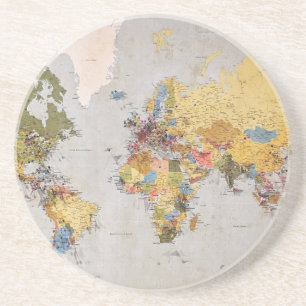 Posavasos mapa mundial