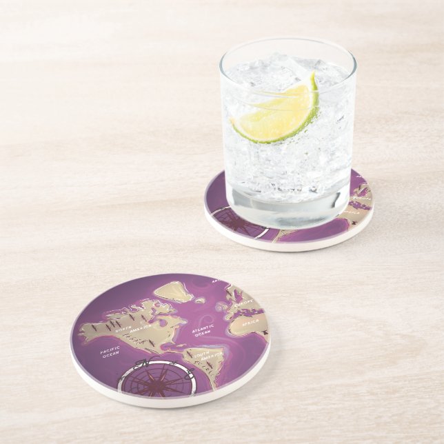 Posavasos Mapa mundial (Lado)