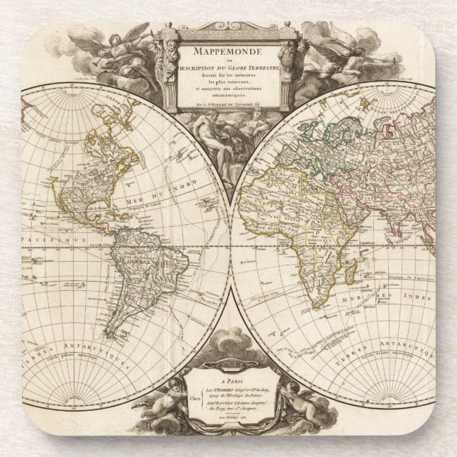 Posavasos Mapa Mundial 9 (Frente)