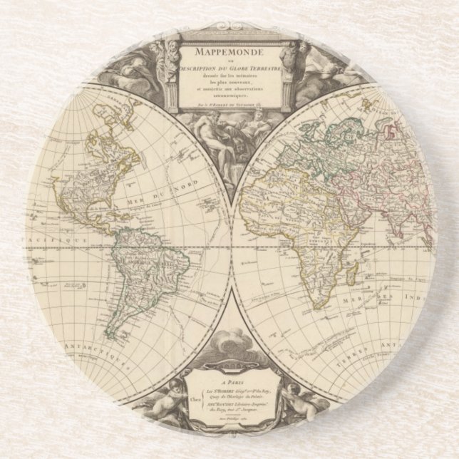 Posavasos Mapa Mundial 9 (Frente)