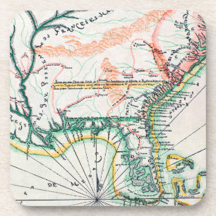 Posavasos Mapa: Norteamérica, 1742