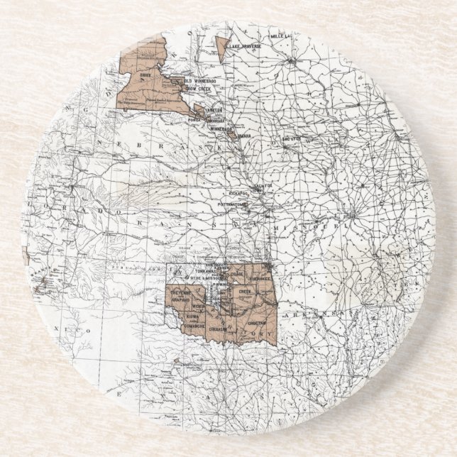 POSAVASOS MAPA: RESERVAS, 1888 (Frente)