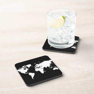 Posavasos mapas del mundo ~ color del personalizable