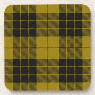 Posavasos Maquillaje tartán amarillo chapa