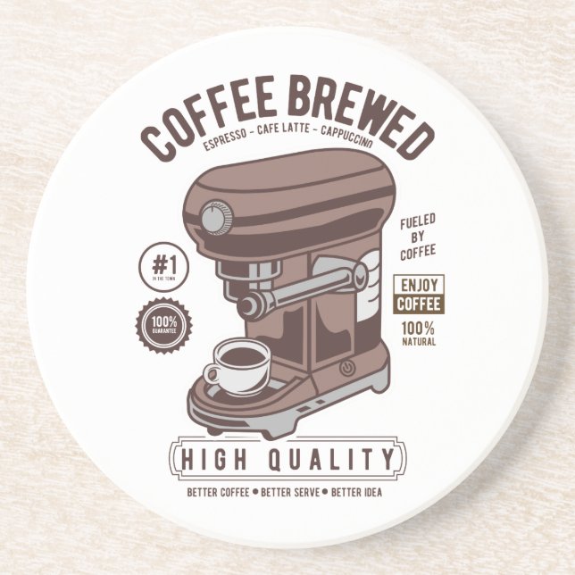 Posavasos Máquina de café de época (Frente)
