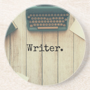 Posavasos Máquina de escribir retra del escritorio del