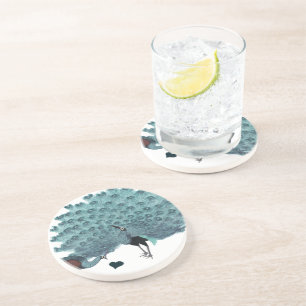 Posavasos Máquinas de calzado de pavo real